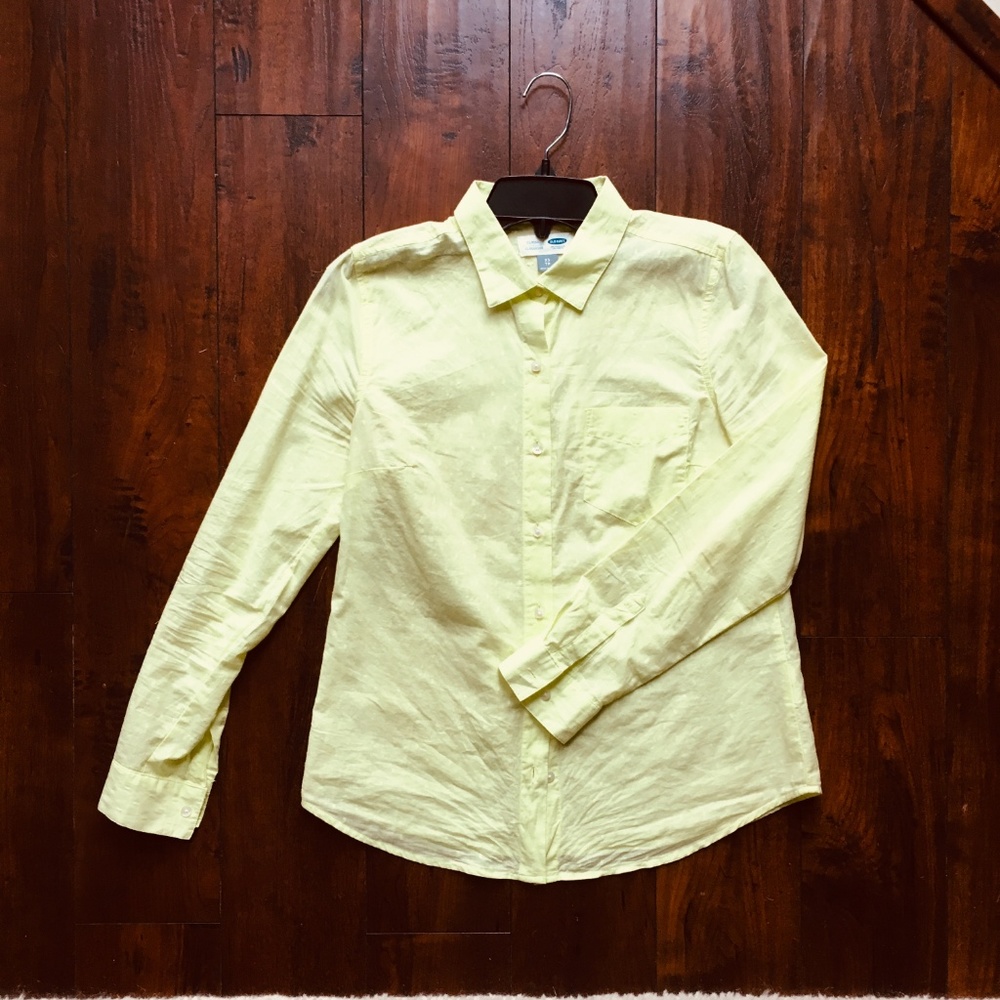 Lightweight Bright Yellow Embroidered Dot Shirt